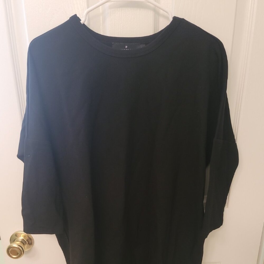 Pomander Place for Tuckernuck Black Scuba Knit Shirt Dress Size L